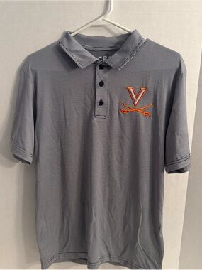Virginia Cavaliers Polo Shirt Striped Size Small NWT CSA NCAA Navy White